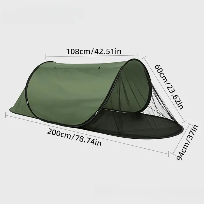 Une tente de camping portable pour une personne avec protection contre les moustiques, un incontourn