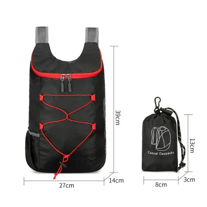Sac à dos pliant multifonctionnel d'extérieur