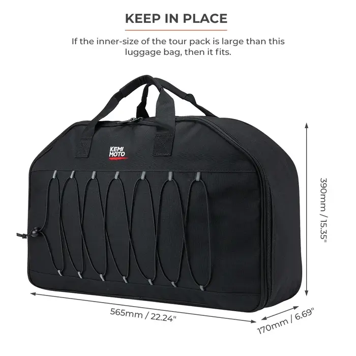 KEMITOUR Tour Pack organisateur voyage-Paks sac à bagages à doublure souple pour Street Glide Electra