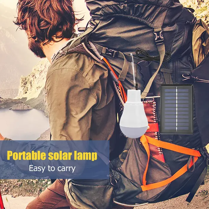 Lampe d'extérieur à énergie solaire portable