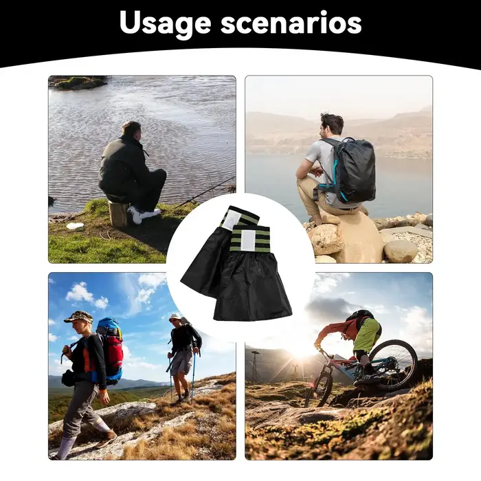 1 paire de guêtres de cheville de course de sentier guêtres de traînée basses imperméables réglables guêtres de traînée bas chaussures durables pour la randonnée sur neige