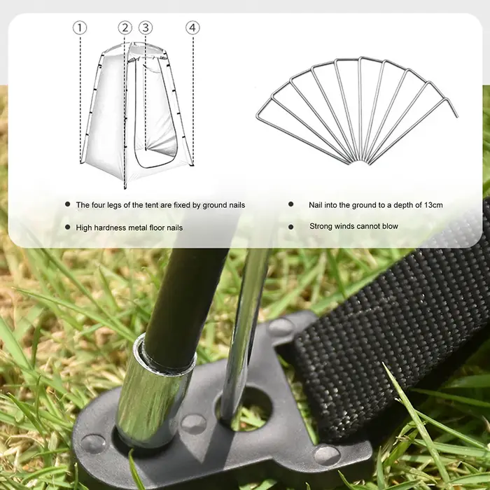 Tente de bain de douche de Camping en plein air pliante Protection UV