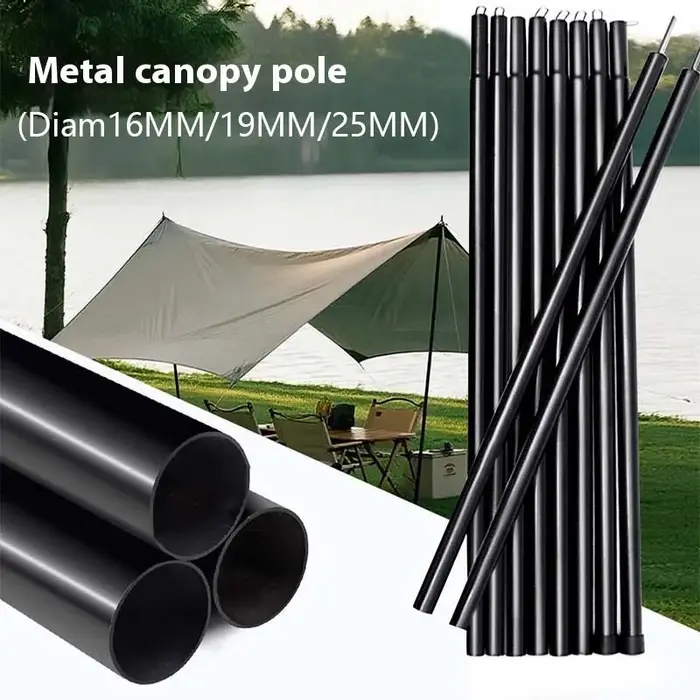 Poteaux de tente pour bâche, poids de roulement 150KG, accessoires de Camping réglables pour sac à dos, 16MM/19MM/25MM