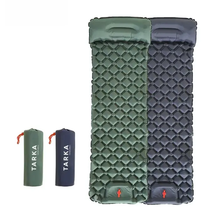 Matelas de camping gonflable avec oreiller