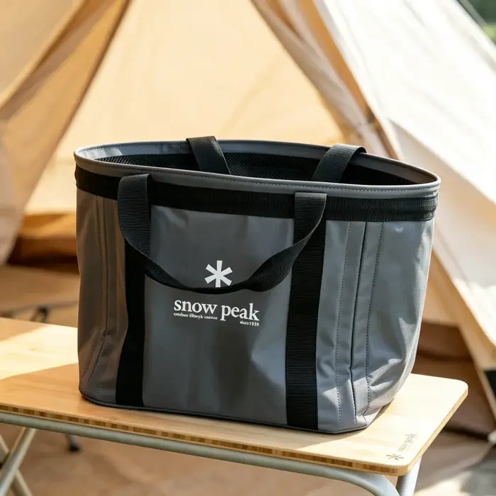 Sac de rangement pour équipement de camping en plein air Snow Peak, grande capacité, pliable, sac à main portable, organisateur, sac de pique-nique, sac de voyage, sac de randonnée, sac pour ustensile