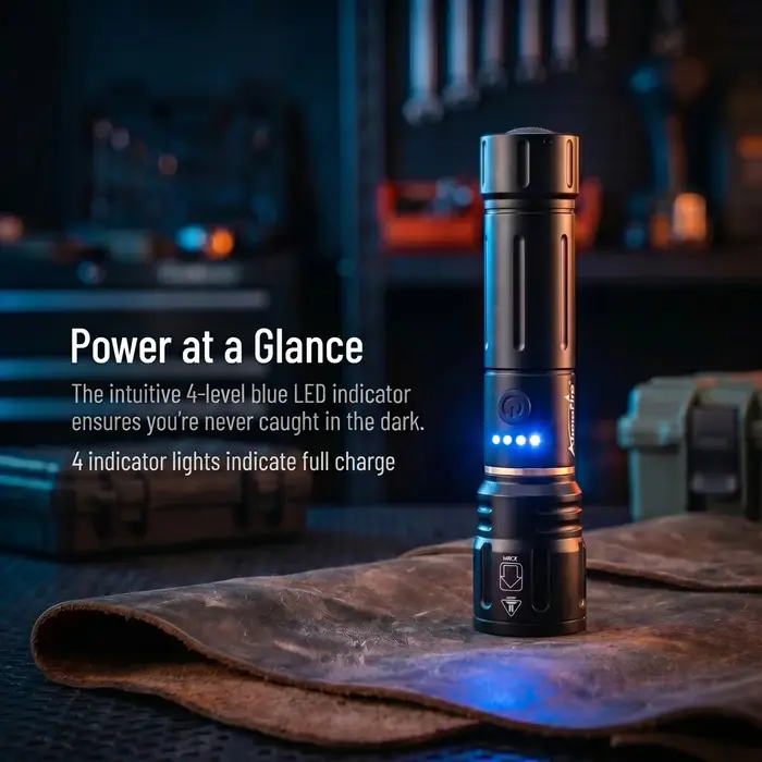 Lampe torche LED Alonefire Zoom haute puissance à lumière bleue, rechargeable par USB, en aluminium, pour le camping, la randonnée, la chasse, la pêche
