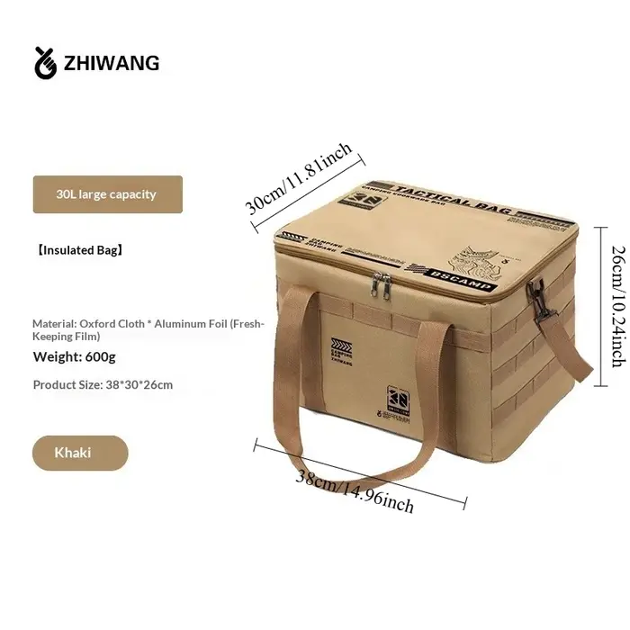 Sac isotherme tactique de grande capacité 30L
