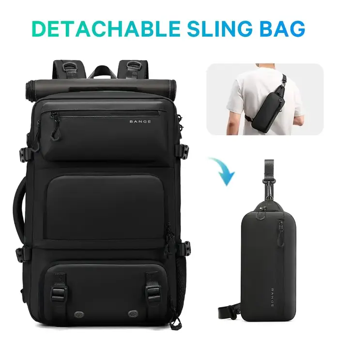 BANGE 30L Anti-vol étanche randonnée Camping sac à dos amovible Trekking sac à dos grande capacité voyage sacs de sport de plein air