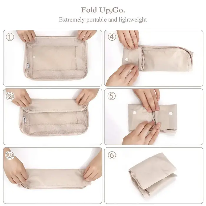Organisateur de voyage pliant, 7 pièces, sacs de rangement, Cube de garde-robe, valise, ensemble d'e
