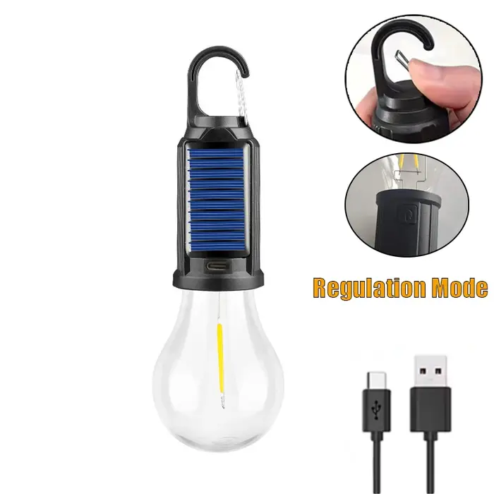 Ampoules LED rechargeables par USB pour l'extérieur, lumière d'urgence haute luminosité, lanterne portable pour le camping, la pêche, lumières de nuit