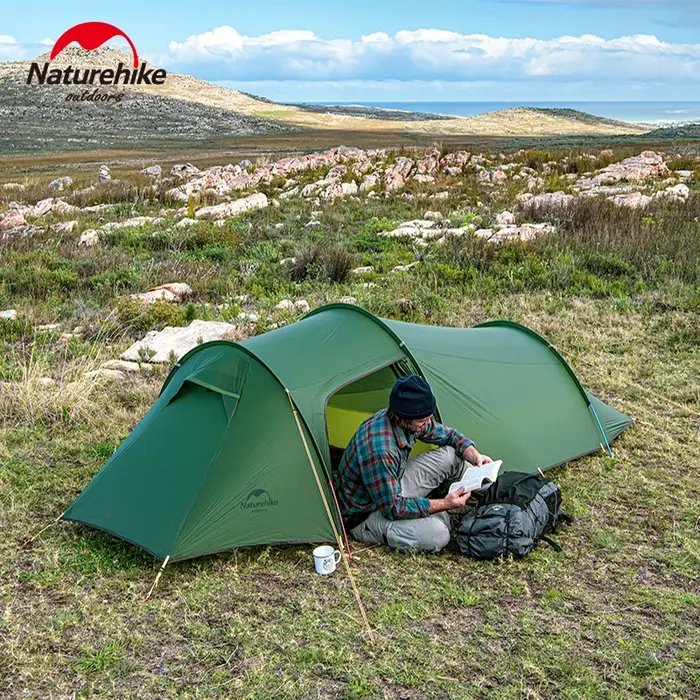 Naturehike Opalus Tunnel tente de Camping ultralégère 3 personnes voyage familial randonnée en plein air 4 saisons
