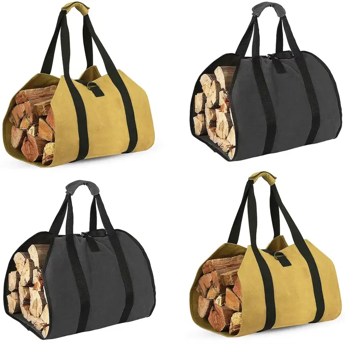 Sac fourre-tout portable pour bois de chauffage extérieur