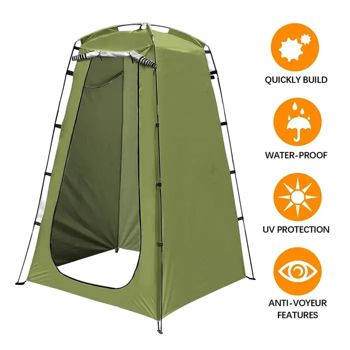 Tente de bain de douche de Camping en plein air pliante Protection UV