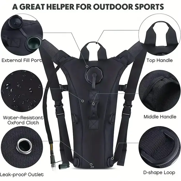 Sac à dos tactique avec poche à eau 3L