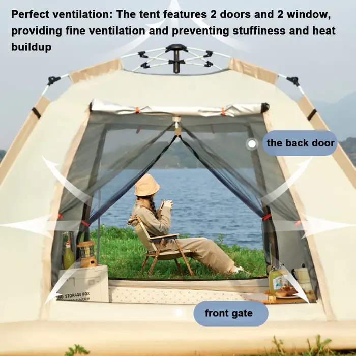 Tente de camping étanche à la pluie à ouverture rapide automatique