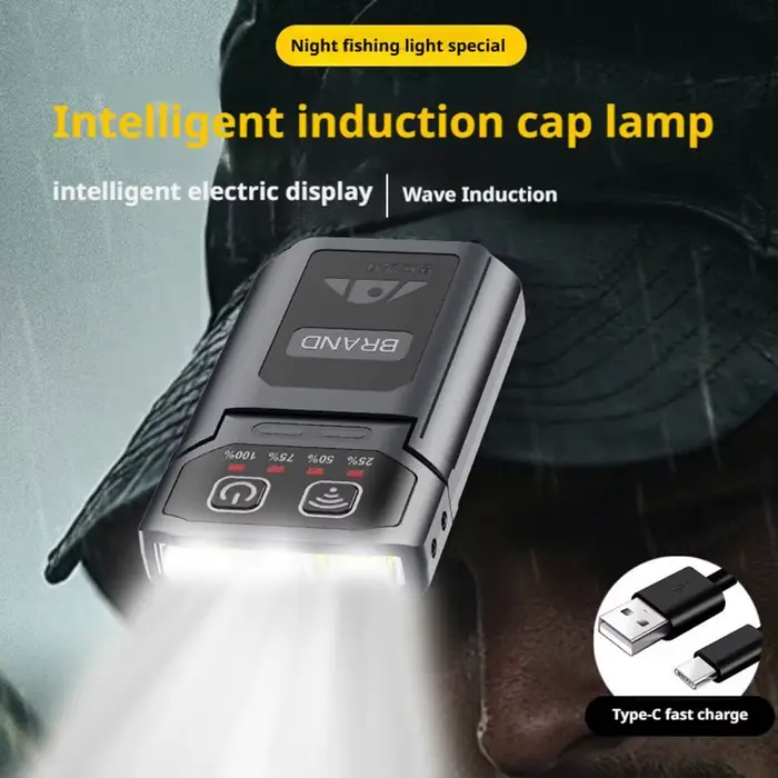 Lampe frontale LED à clipser sur casquette