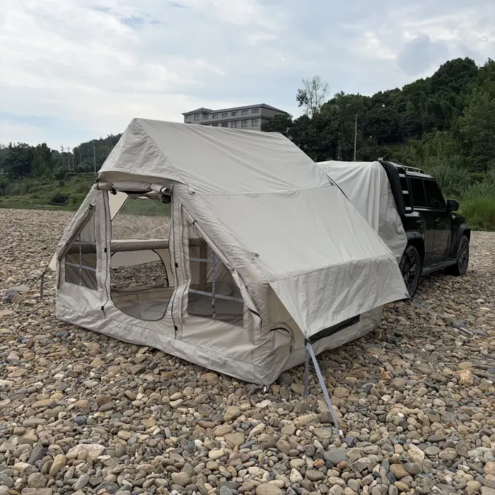 Tente de voiture gonflable avec fenêtre de toit