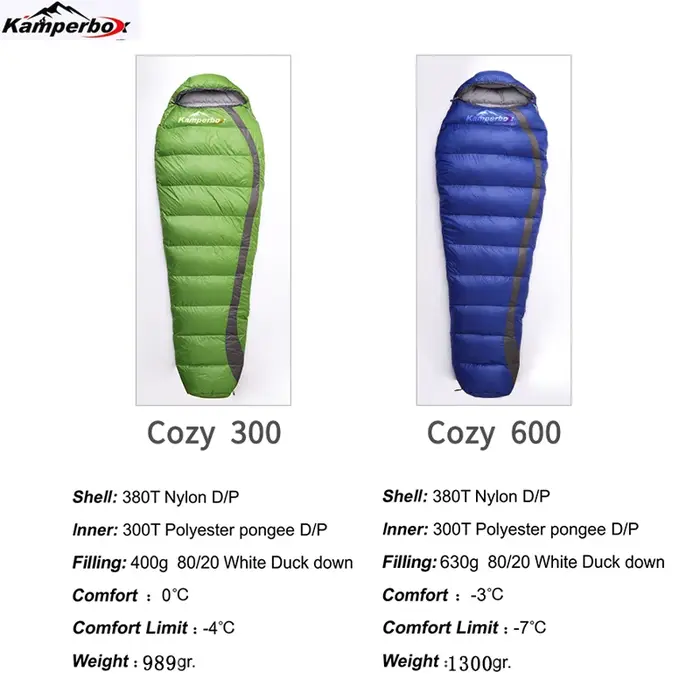 Kamperbox sac de couchage ultraléger sac de couchage, sac de couchage d'hiver équipement de Camping 