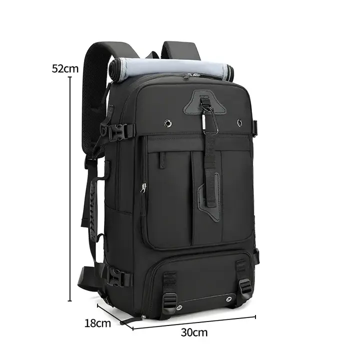 Sac à dos grande capacité 60L pour homme, extensible, pour voyage en extérieur, avec compartiment à 