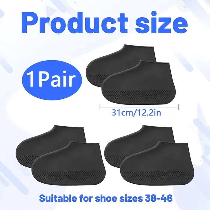 Couvre-chaussures de pluie imperméables réutilisables