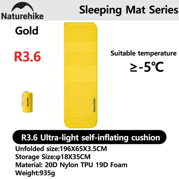 Naturehike Troues R 3.0 léger Portable pliant carré nid d'oeuf tapis extérieur 2.5 cm épaissi Camping pêche pique-nique