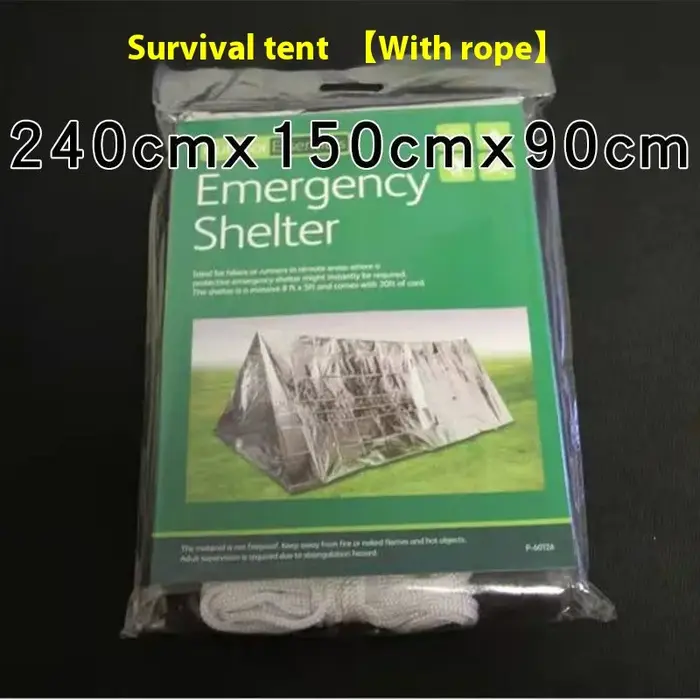 Kit de tente de survie, abri d'urgence, sac de couchage, imperméable, couverture thermique SOS d'ext