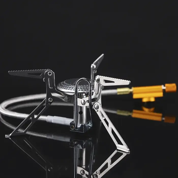 Cuisinière à gaz fendue haute puissance en érable de feu, four portable en acier inoxydable, équipem