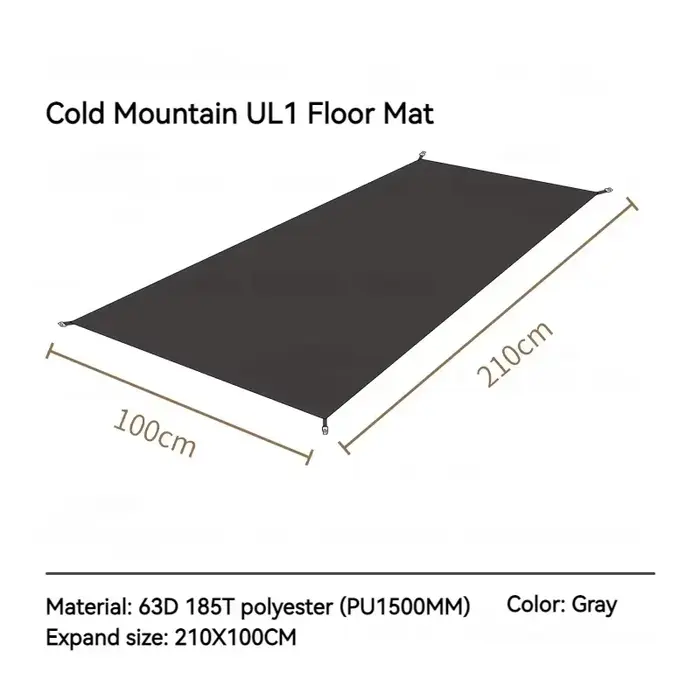 MOBI GARDEN – tapis de tente UL pour montagne froide, accessoires de Camping ultraléger pour 1/2/3 p