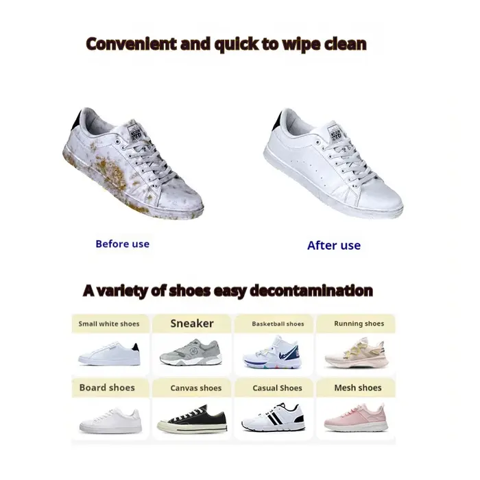 Lingettes nettoyantes pour chaussures