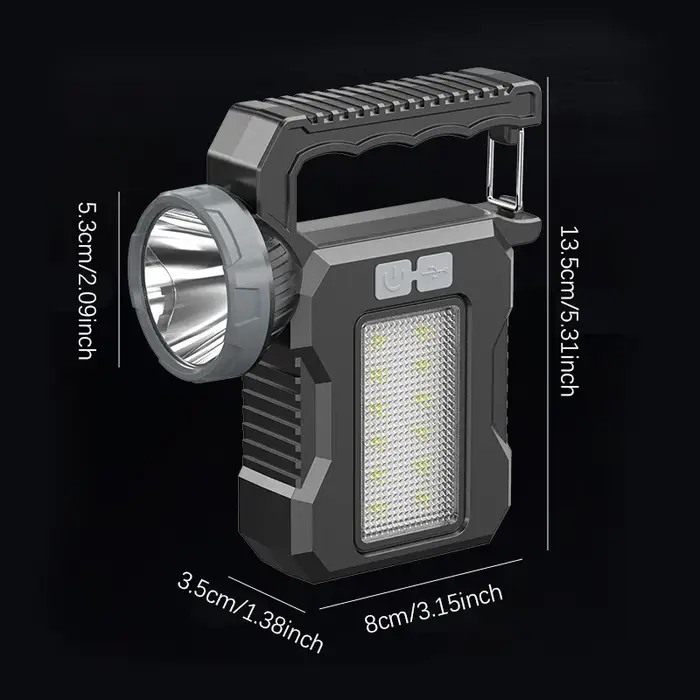 Lampe de poche solaire Portable puissante et Rechargeable