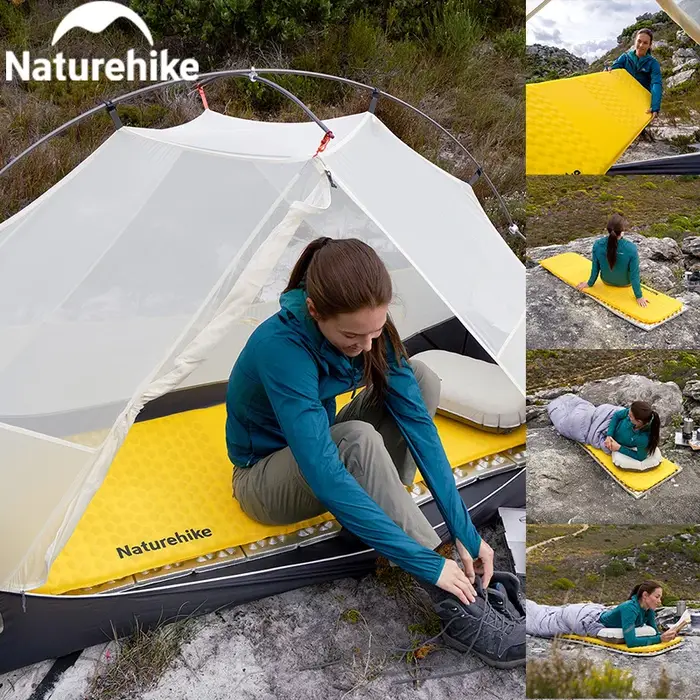 Naturehike Troues R 3.0 léger Portable pliant carré nid d'oeuf tapis extérieur 2.5 cm épaissi Camping pêche pique-nique