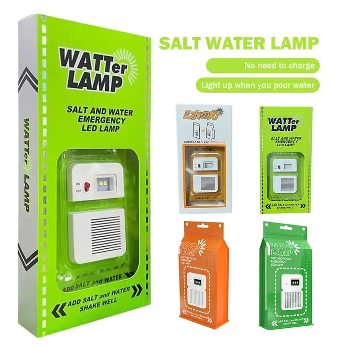 Lampe à eau salée Portable Camping en plein air lumière 3 Mode d'éclairage économie d'énergie LED