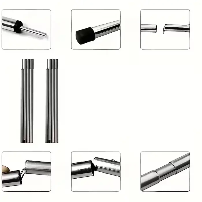 (2m/2pcs) Poteaux de tente réglables