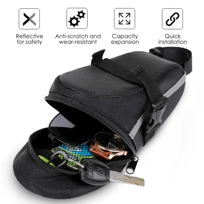Sacoche universelle pour selle de vélo, sacoche arrière étanche pour vélo, sacoche arrière pour VTT, accessoires de vélo pour l'extérieur