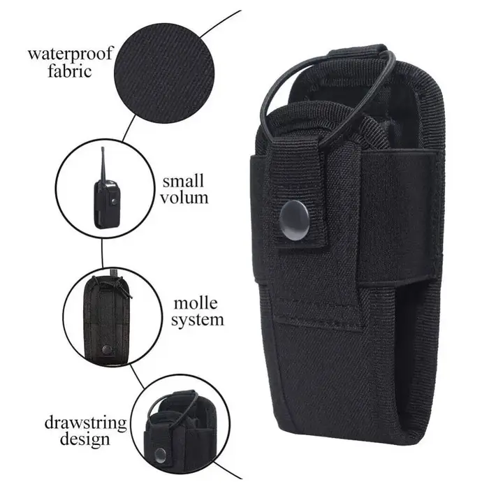 Sac tactique d'extérieur pour talkie-walkie, étui de transport radio multifonctionnel, sac d'accessoires camouflage, sac pour appareil de communication sans fil sportif
