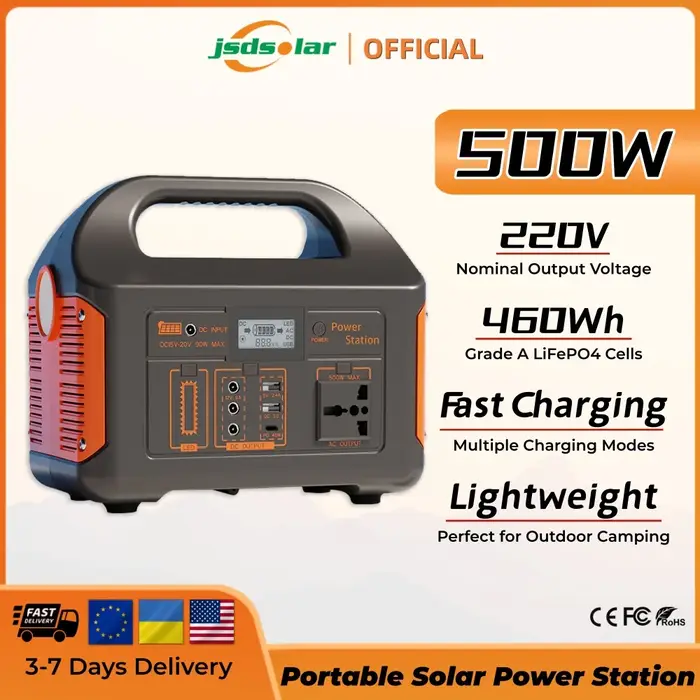Jsdsolar Générateur solaire portable 300W 500W