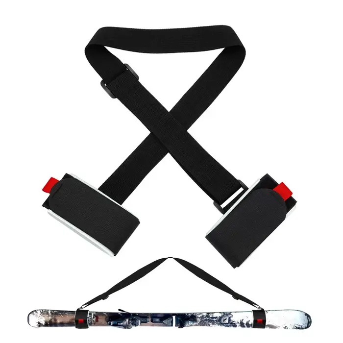 Sangles de transport pour ski, bâtons, bottes, ski, avec sangles réglables antidérapantes, boucle en
