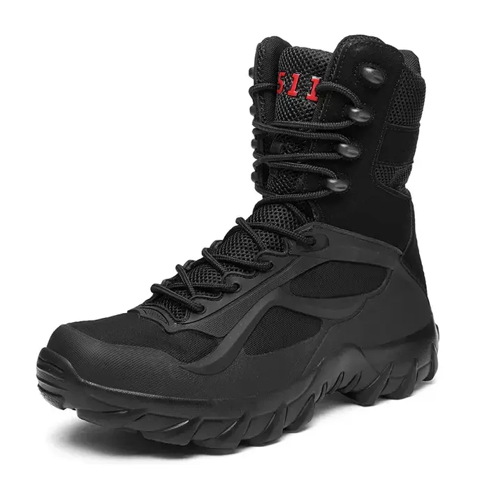 Chaussures pour hommes mode haut bottes du désert en plein air bottes tactiques antidérapantes pour