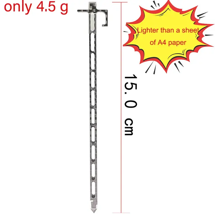 Nouvelle invention : Piquet de tente ultraléger en fibre de carbone et alliage de titane