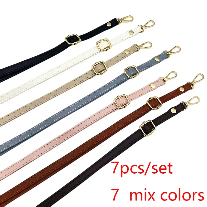 Ensemble de 7 sangles de remplacement réglables en PU de couleurs assorties pour sacs