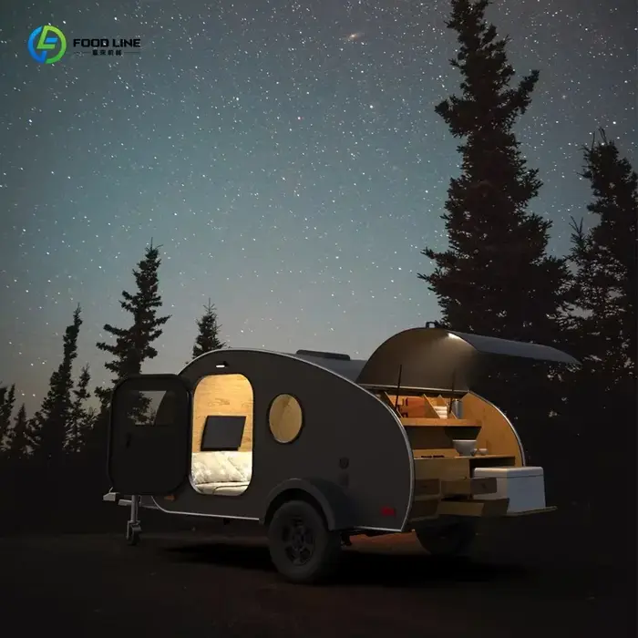 Roulotte de camping personnalisée en forme de larme, tout-terrain, petite roulotte de camping à vendre au Canada et en Australie, tente de camping pour voyages