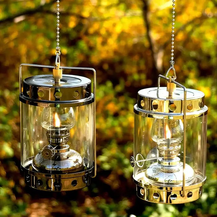 Lampe à kérosène d'extérieur, lanterne de camping portable, lampe à huile vintage pour tente suspendue, lumière d'ambiance pour le camping, randonnée et survie