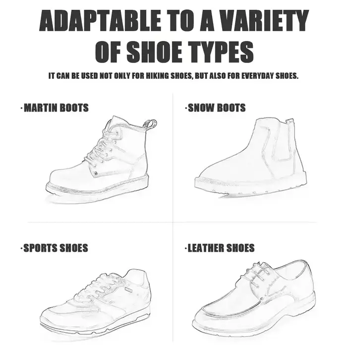1 paire de crampons antidérapants à 5 pointes pour chaussures de marche