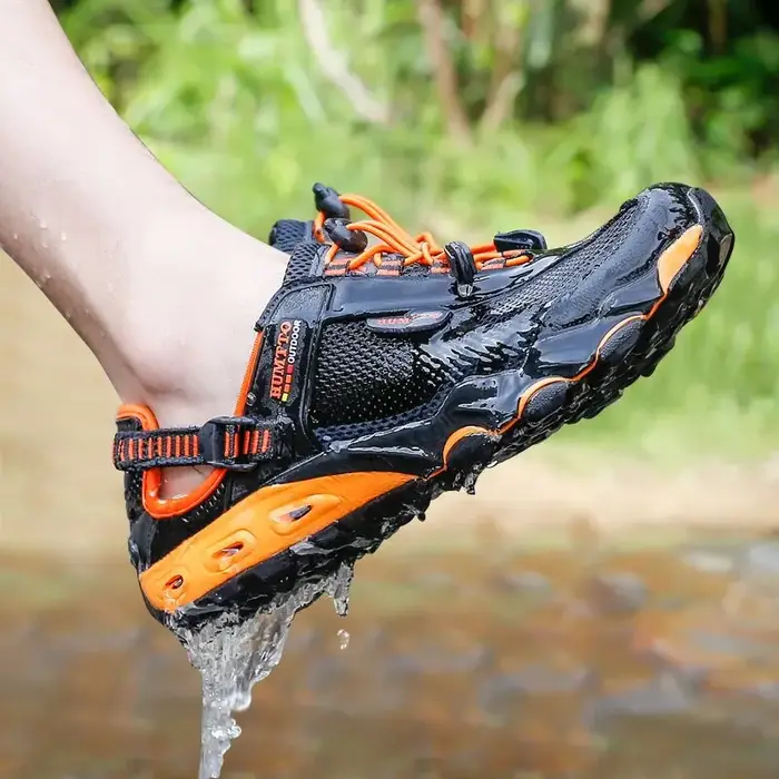 HUMTTO-Chaussures de Randonnée et Pataugeoire pour Homme, Baskets d'Extérieur Respirantes à vaccage