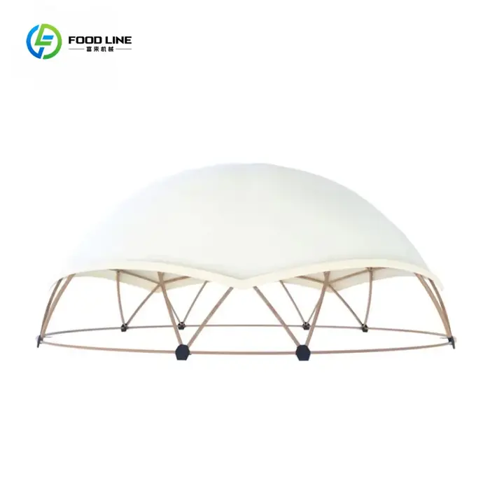 Tente dôme géodésique de luxe personnalisée de 12m x 9m