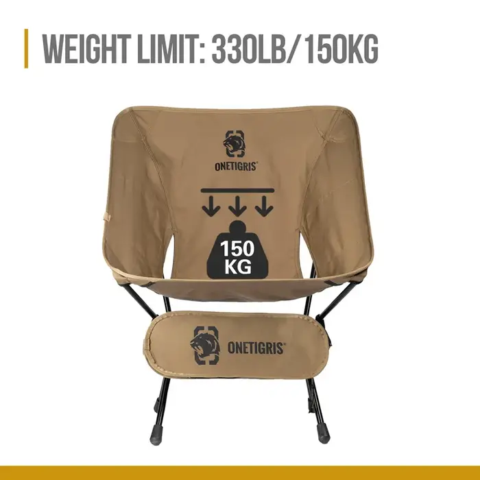 OneTigris chaise de Camping Portable chaise extérieure pliable ultralégère pour Camping Trekking fêt
