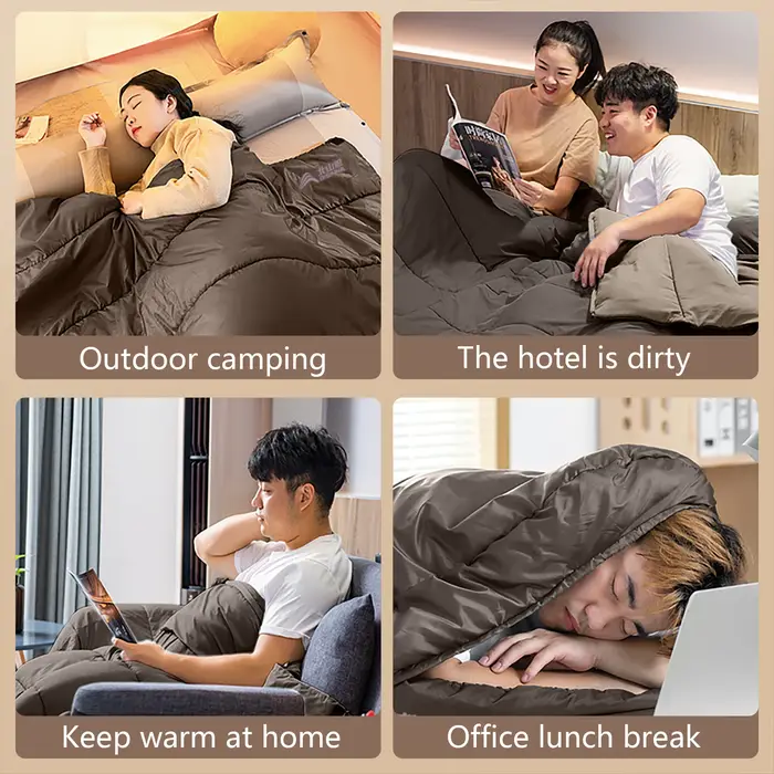 Sac de couchage d'hiver XL BISINNA amélioré, léger et large pour adulte, idéal pour le repos, les vo