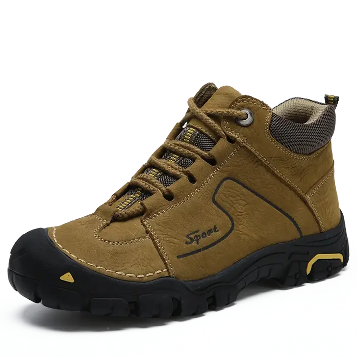 Chaussures de randonnée imperméables en cuir véritable pour hommes