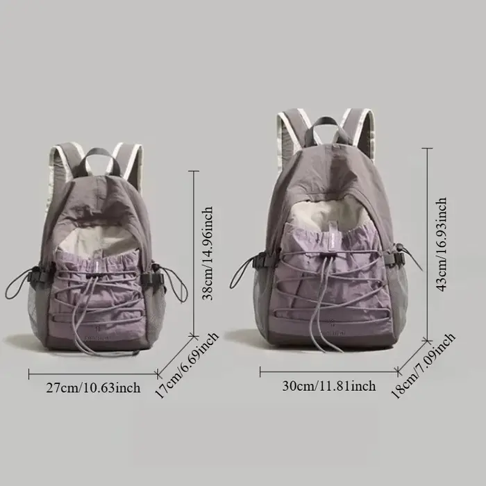 Sac à dos durable résistant à l'usure pour femme, en nylon imperméable, pour sports de plein air, étudiants, randonnée minimaliste, voyage, école
