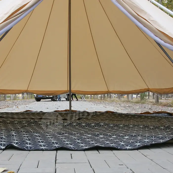 Tapis de sol de luxe en toile de coton imperméable de 5 m pour tente cloche – Offre spéciale pour le glamping